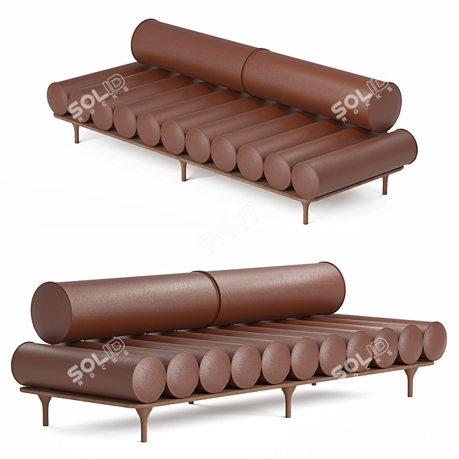 Sleek Modern Daybed: Tacchini 3D model image 1