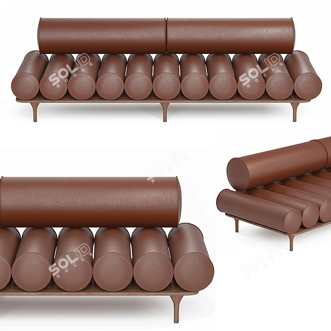 Sleek Modern Daybed: Tacchini 3D model image 2