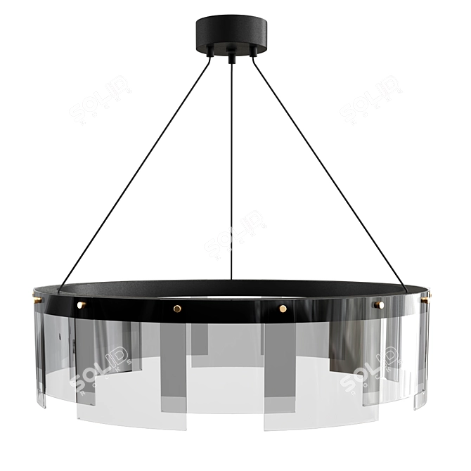 Stratos 30 Chandelier: Modern Elegance Illuminated 3D model image 1