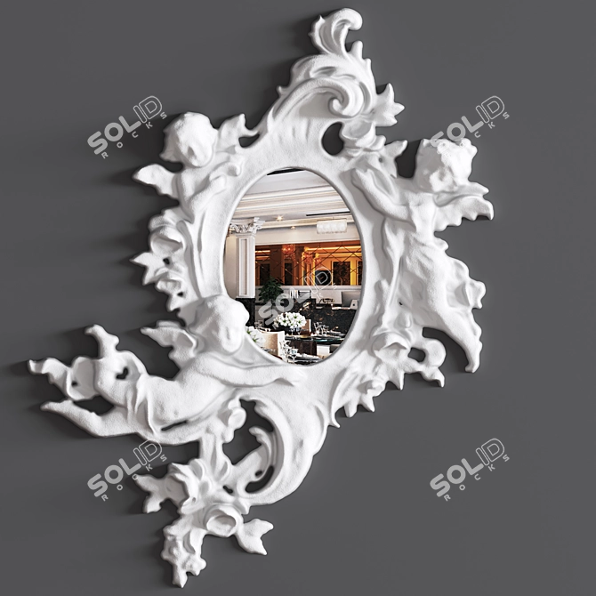 Elegant Classic Mirror 3D model image 5