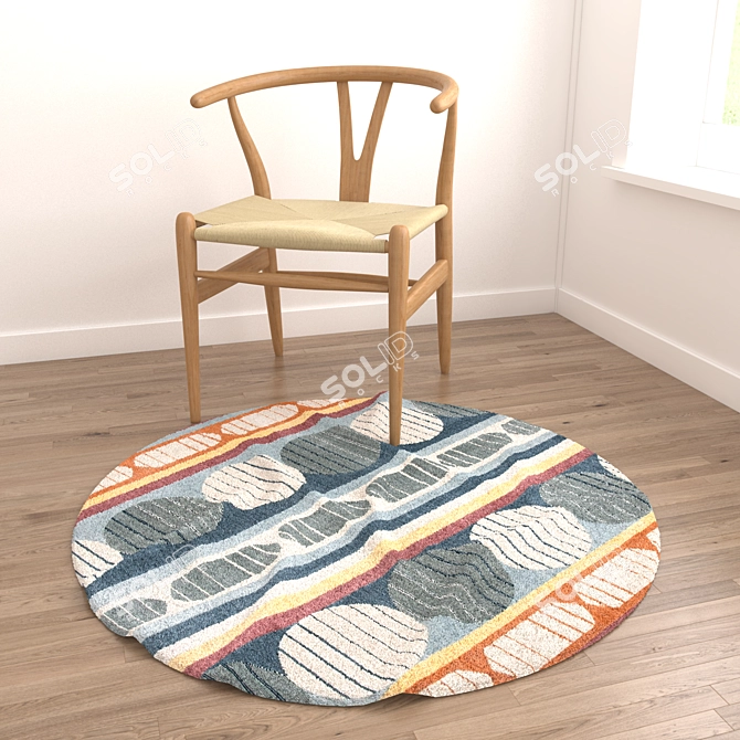 Round Rugs Set: Versatile 3D Models 3D model image 6