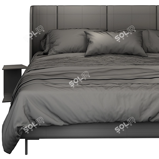 Ikea Tufjord Bed - Stylish and Functional 3D model image 4