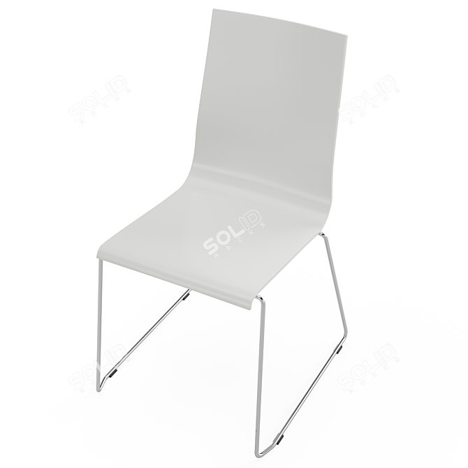 Elegant Kuadra 1158 Plastic Chair 3D model image 4
