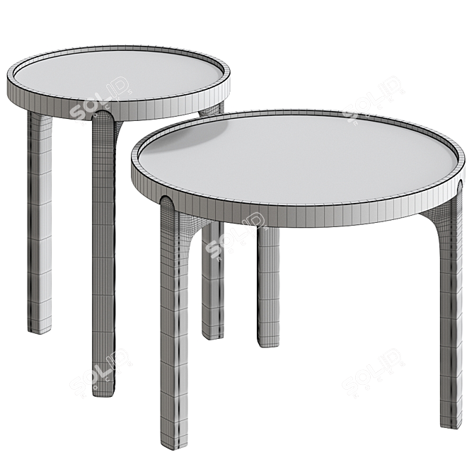 Sleek Scandinavian Coffee Table 3D model image 2