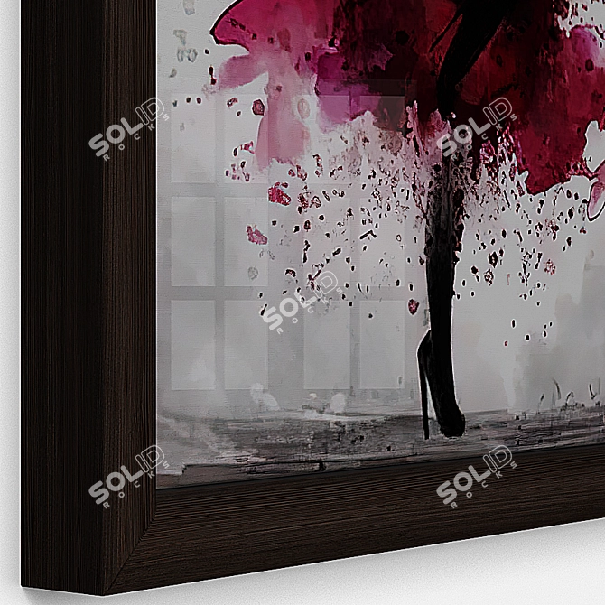 Dancing Girls Wall Art Set 3D model image 5