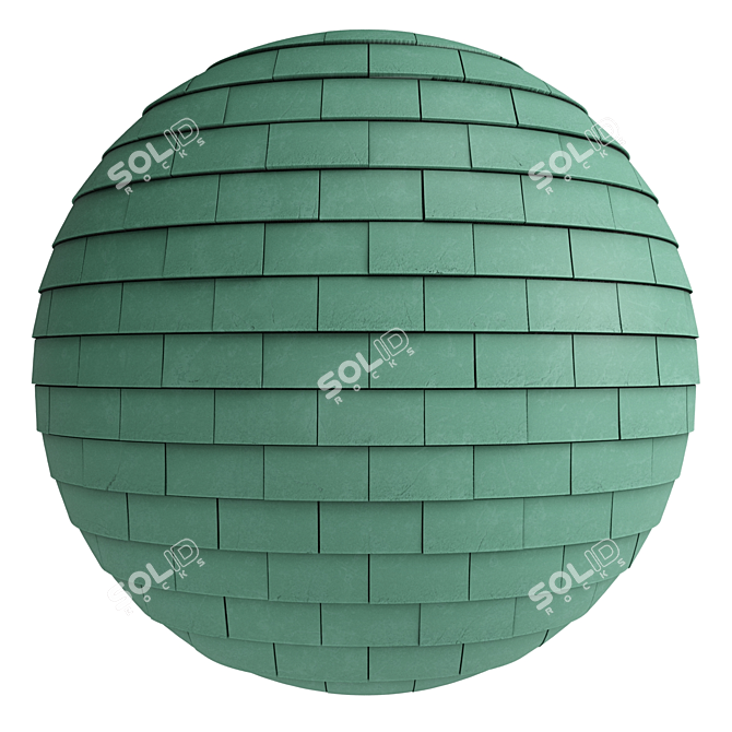 PBR Roof Tile Materials - 3 Color 4k 3D model image 1