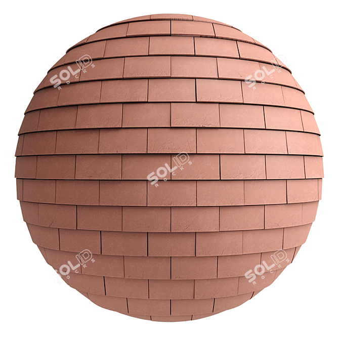 PBR Roof Tile Materials - 3 Color 4k 3D model image 2