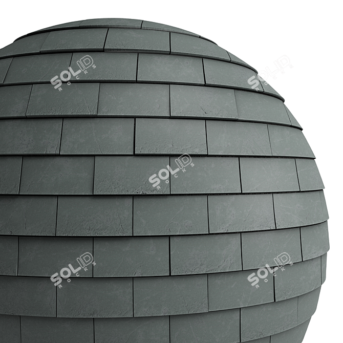 PBR Roof Tile Materials - 3 Color 4k 3D model image 5