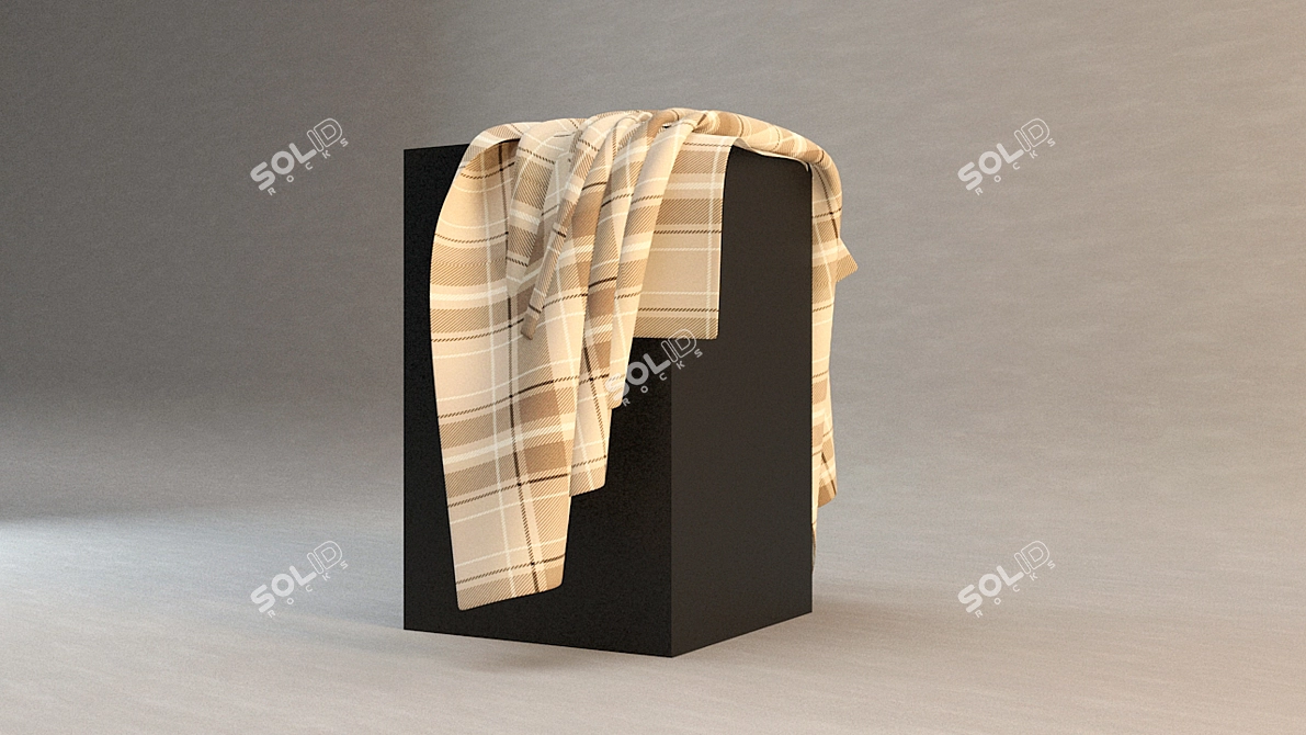 English Plaid: Cozy and Stylish 3D model image 1