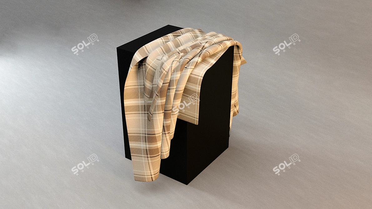 English Plaid: Cozy and Stylish 3D model image 2