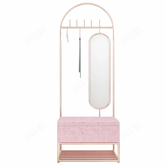 European Elegance: Maddison Clothing Rack 3D model image 1