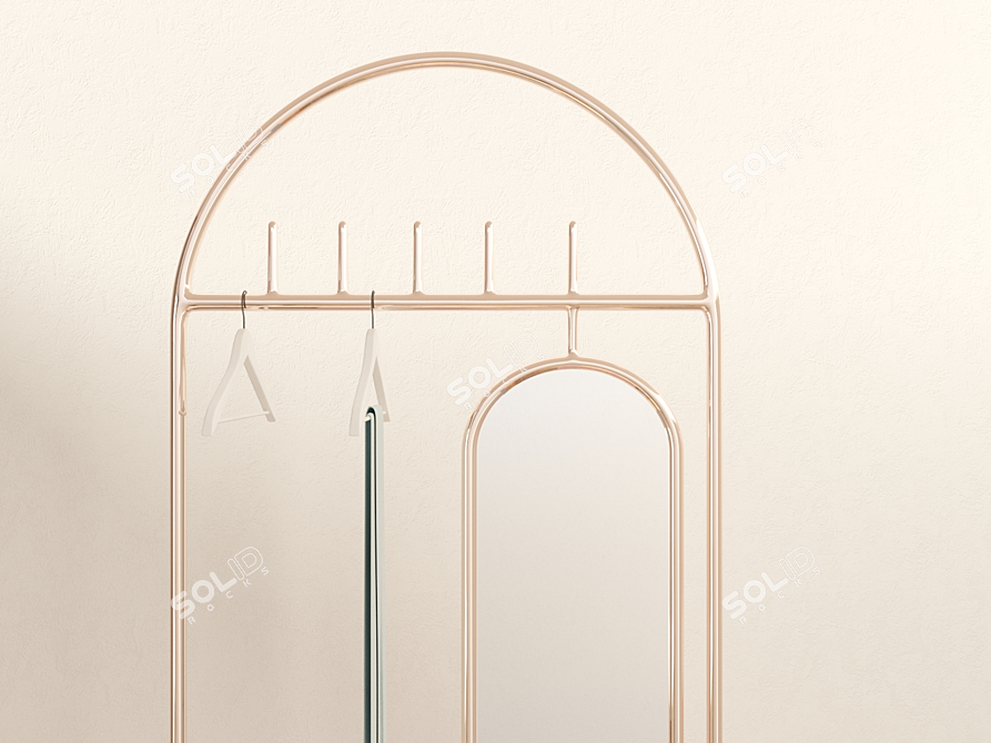 European Elegance: Maddison Clothing Rack 3D model image 3