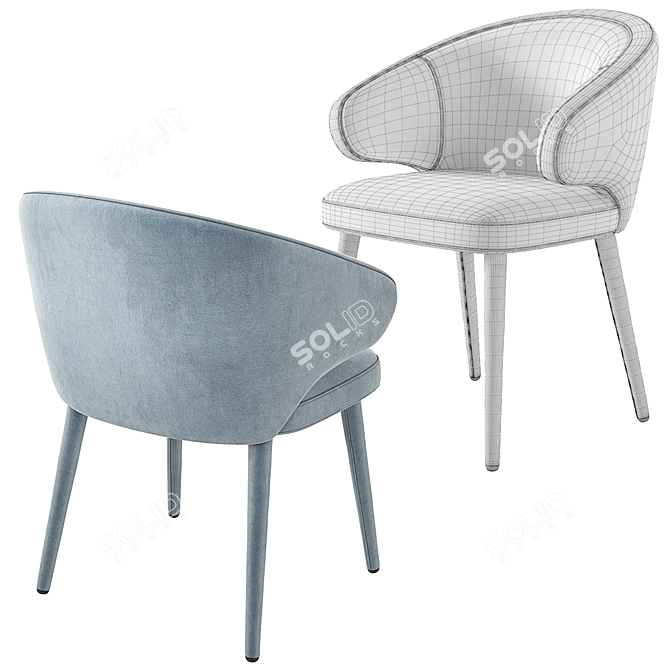 Elegant Eichholtz Cardinale Dining Chair 3D model image 5