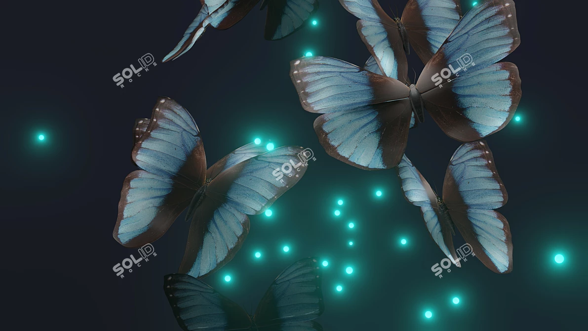Magical 3D Flying Butterflies 3D model image 1