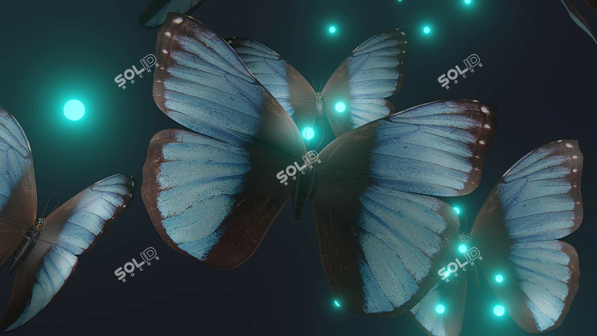 Magical 3D Flying Butterflies 3D model image 3