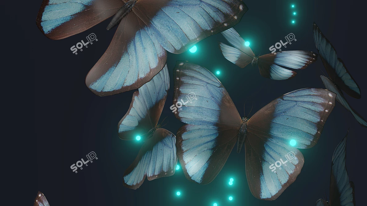 Magical 3D Flying Butterflies 3D model image 5