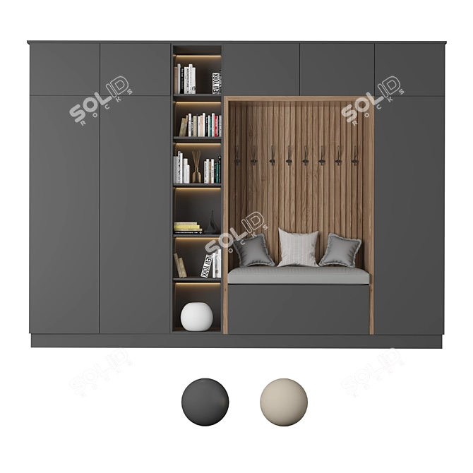 Stylish Storage Solution - Wardrobe 04 3D model image 1