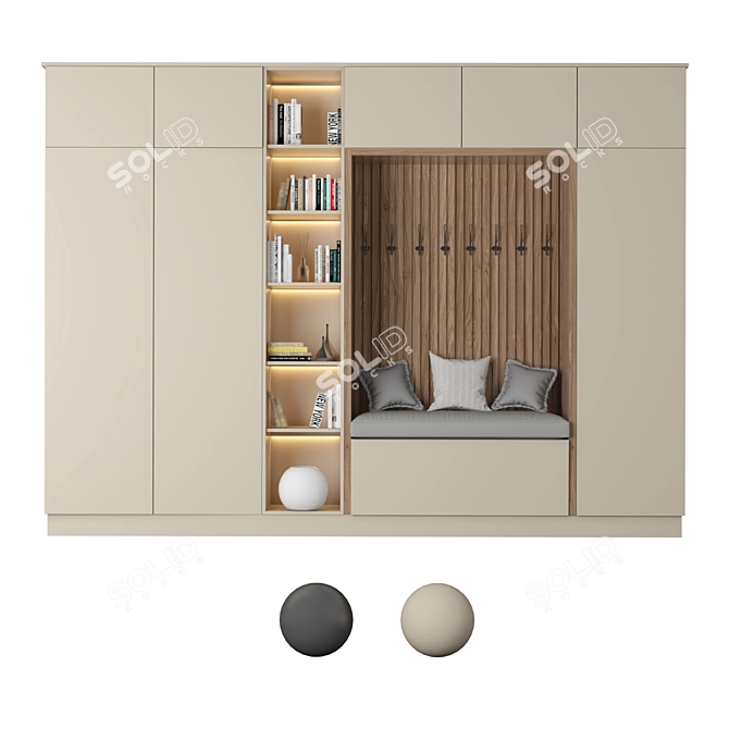 Stylish Storage Solution - Wardrobe 04 3D model image 2