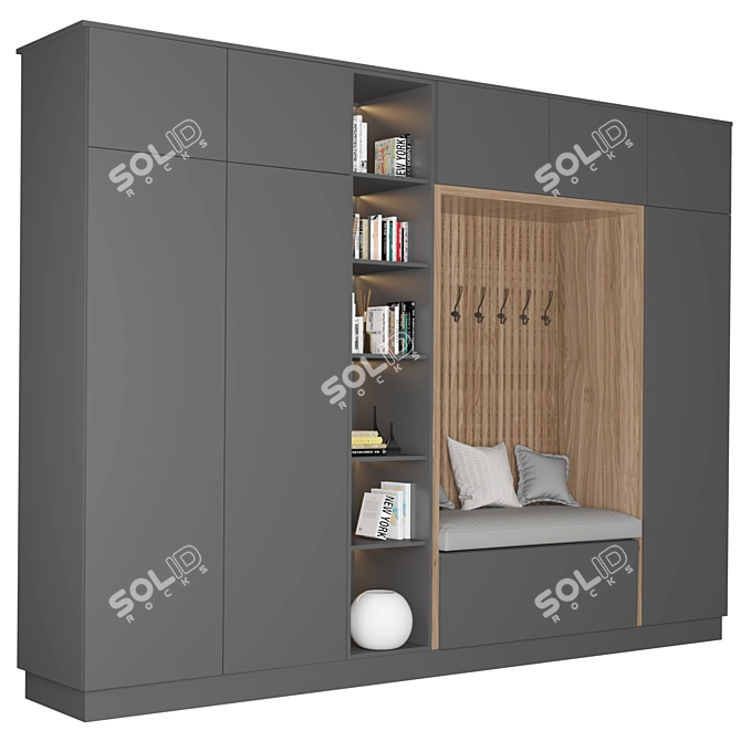 Stylish Storage Solution - Wardrobe 04 3D model image 3