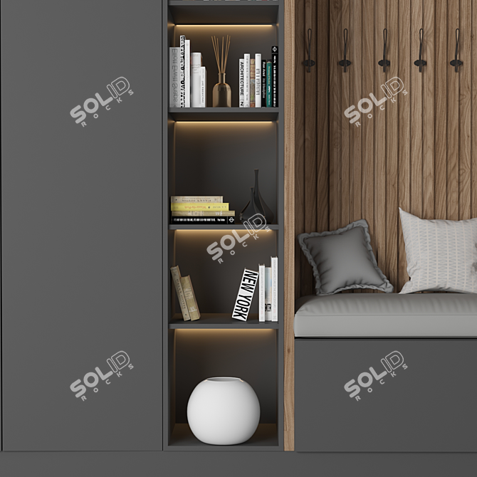 Stylish Storage Solution - Wardrobe 04 3D model image 4