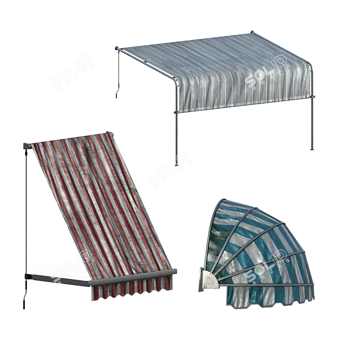 Versatile Awning Set Kit - Vol.09 3D model image 5