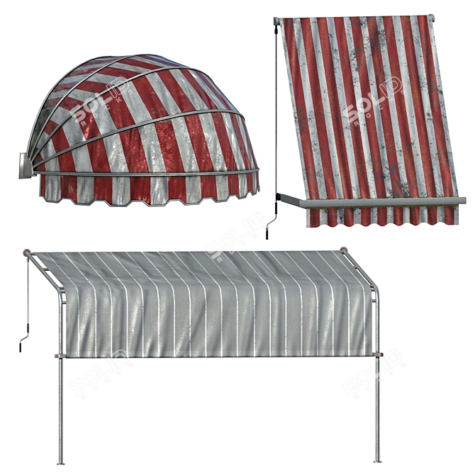 Versatile Awning Set Kit - Vol.09 3D model image 10