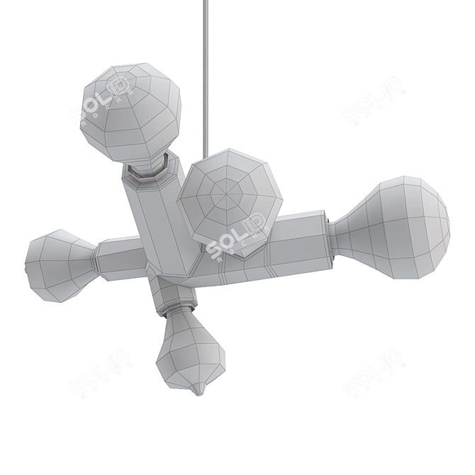 Modern Cluster Pendant Light 3D model image 2