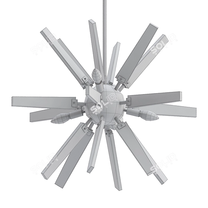 Contemporary Thorne Chandelier: Modern Elegance 3D model image 2