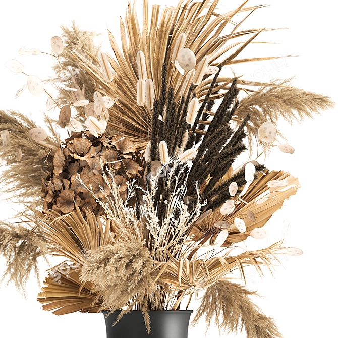 Elegant Dried Floral Bouquet 3D model image 6