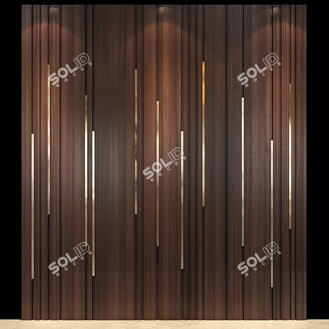 Modern 3D Wall Panel 71 3D model image 1