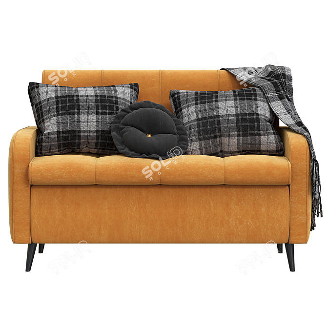 Modern Flared Arm Sofa v2 3D model image 2