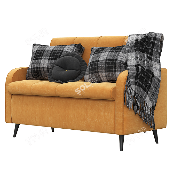 Modern Flared Arm Sofa v2 3D model image 3