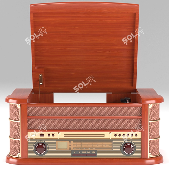 Vintage Vinyl Player 3D model image 3