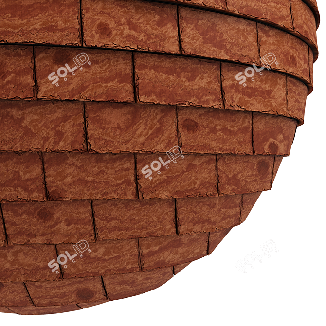 Artisan Roof Tiles - 3 Color, PBR, 4K 3D model image 5