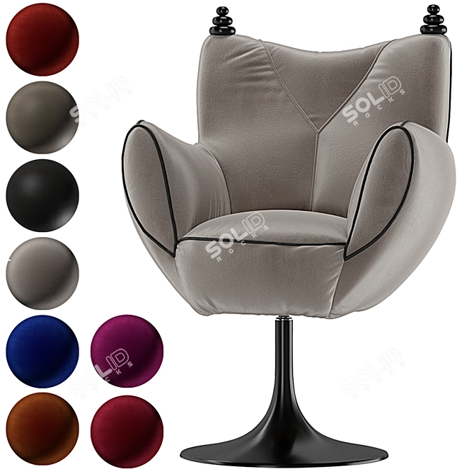 AltaModa BABOLL Armchair: Unique Design for Bold Interiors 3D model image 1