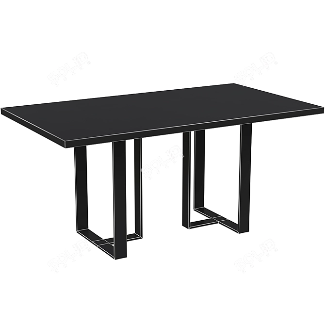 Modern Totem Dining Table 3D model image 2