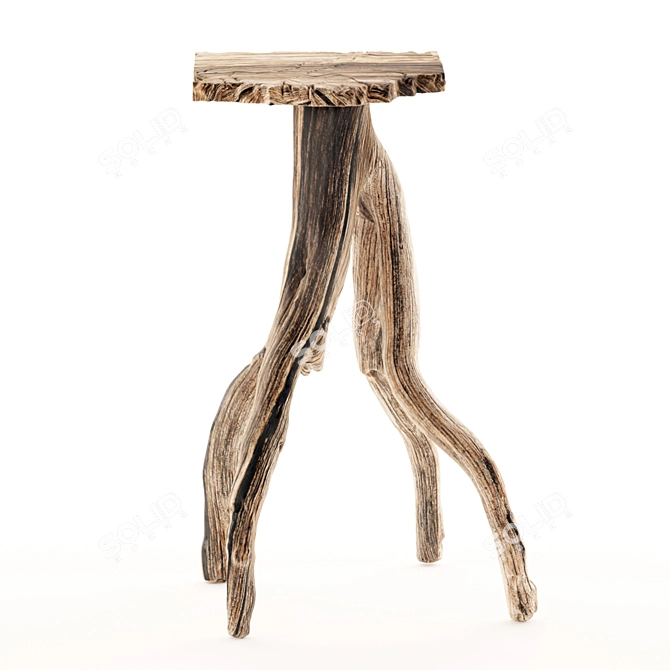 Rustic Charm Side Table 3D model image 3