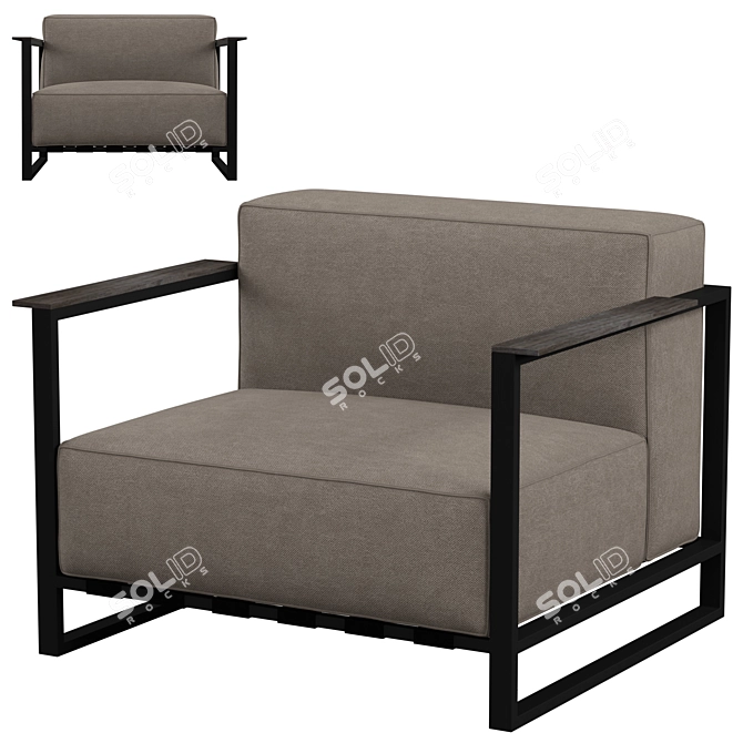 Modifiable Armchair Reny | Loft 3D model image 1