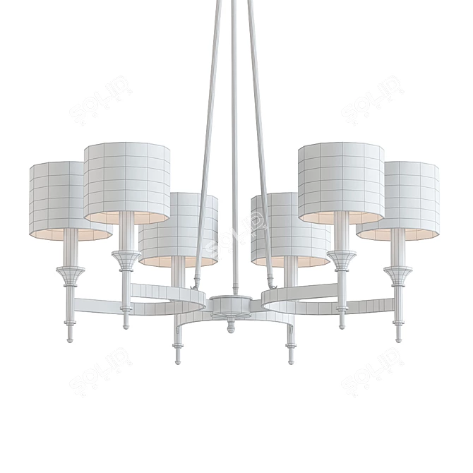 Elegant Metrolume Chandelier 3D model image 2