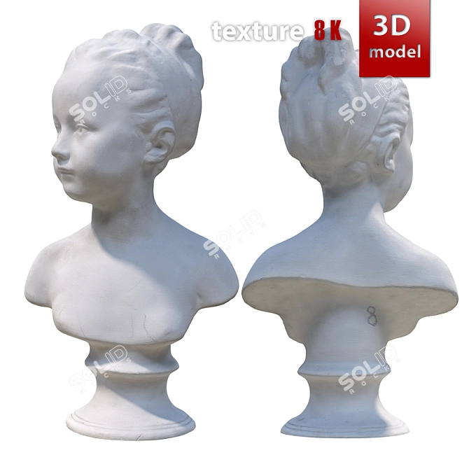 Bronyard's 358 Plaster Bust 3D model image 2