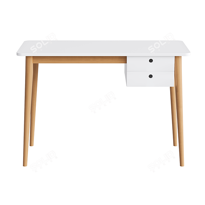 Scandinavian Style Kids Writing Table 3D model image 2