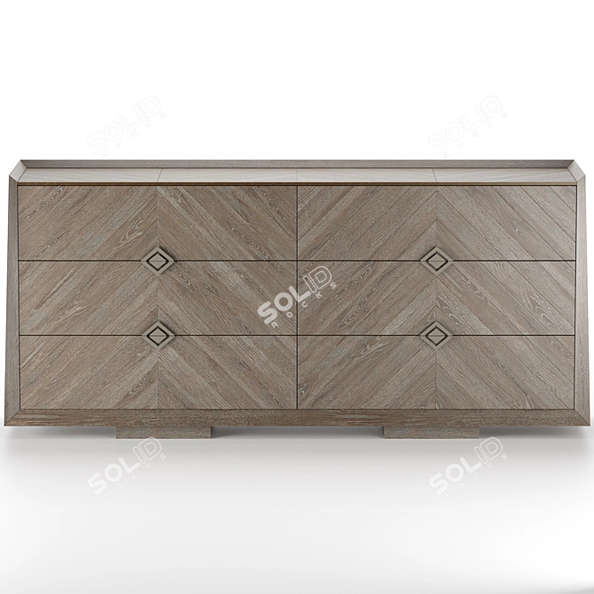 Ashdown Bedroom Chest: Elegant and Spacious Storage 3D model image 2