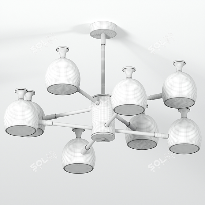 Luxury Crystal Ceiling Chandelier 3D model image 2