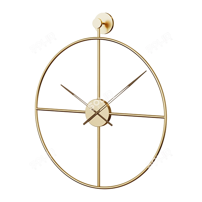 Elegant Milano Wall Clock 3D model image 1