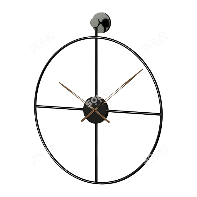 Elegant Milano Wall Clock 3D model image 3