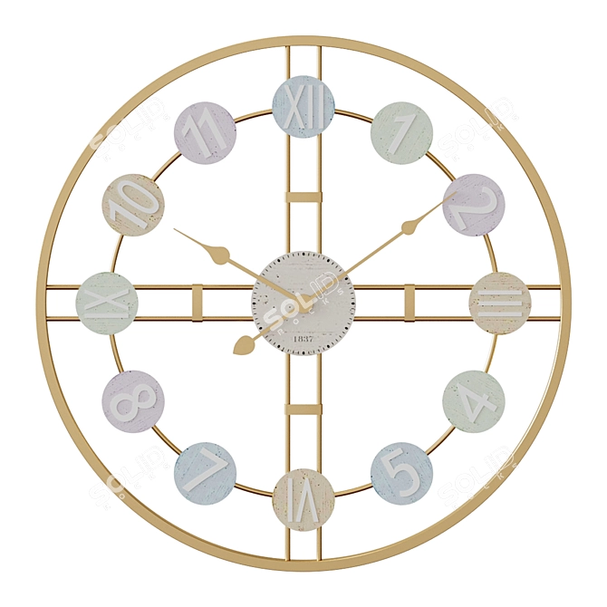 Modena Wall Clock 3D model image 1