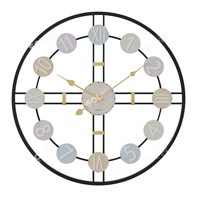 Modena Wall Clock 3D model image 4