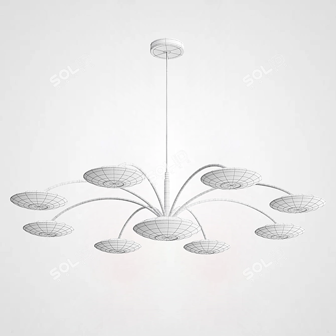 Modern UFO-style Pendant Light 3D model image 3