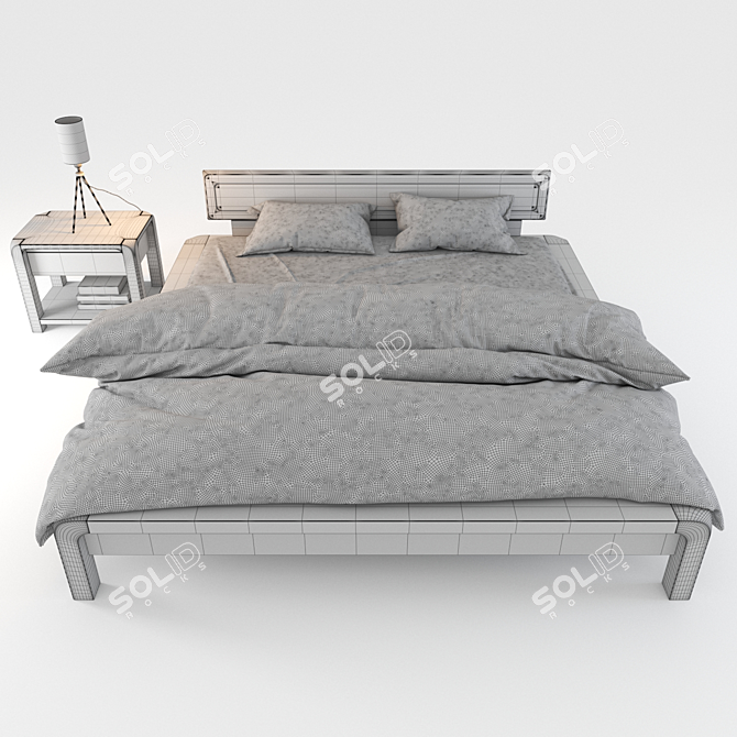 Modern and Chic: Bueno Bed Set 3D model image 4