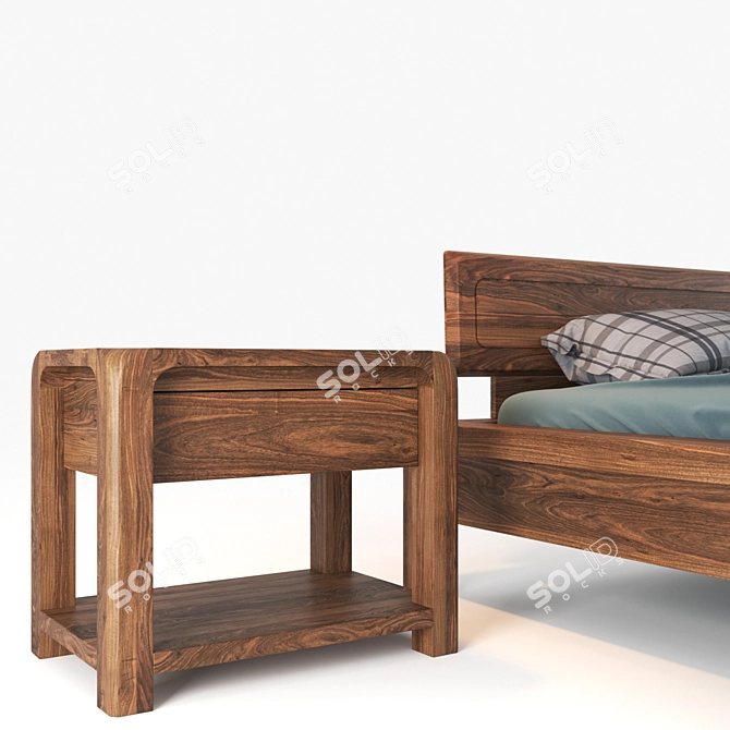 Modern and Chic: Bueno Bed Set 3D model image 7